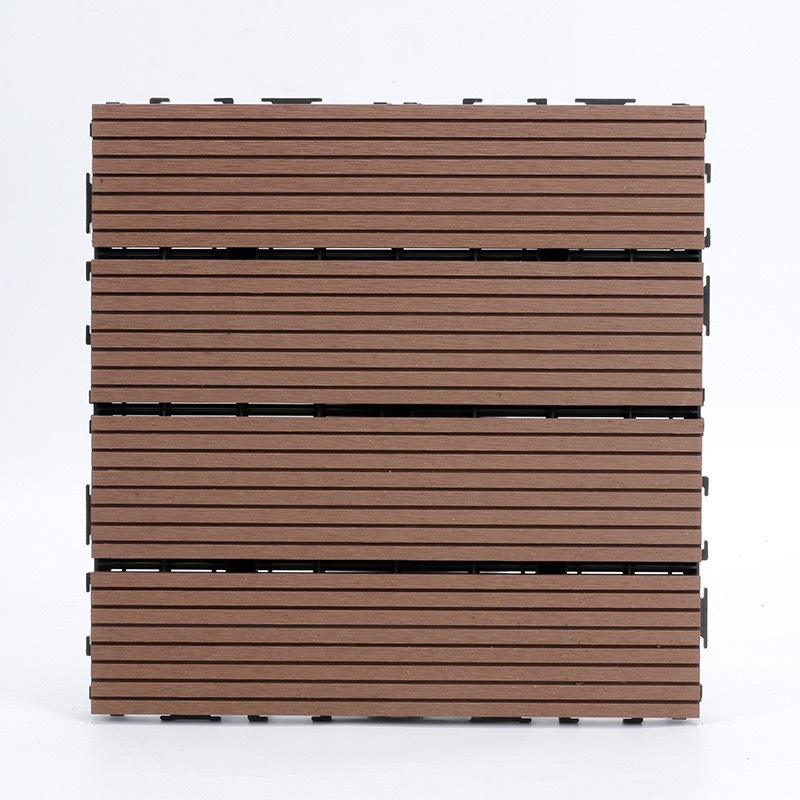Interlocking Wood Plastic Composite DIY WPC Decking Tiles Board