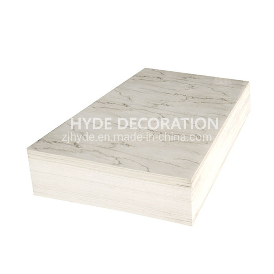 1.22X2.44m Thickness 3mm Interior Decoration Wall Panel 3D Waterproof High Glossy UV Coating PVC Marble Sheet for United Arab Emirates Oman Saudi Arabia