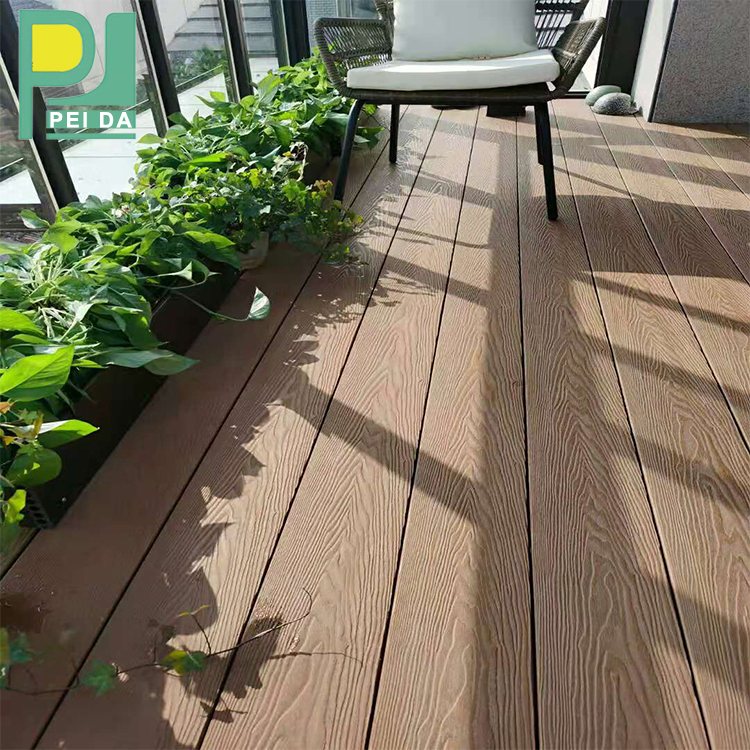 Outdoor Garden WPC Composite Outdoor Decking Terrace Flooring Solid Hard Wood Board