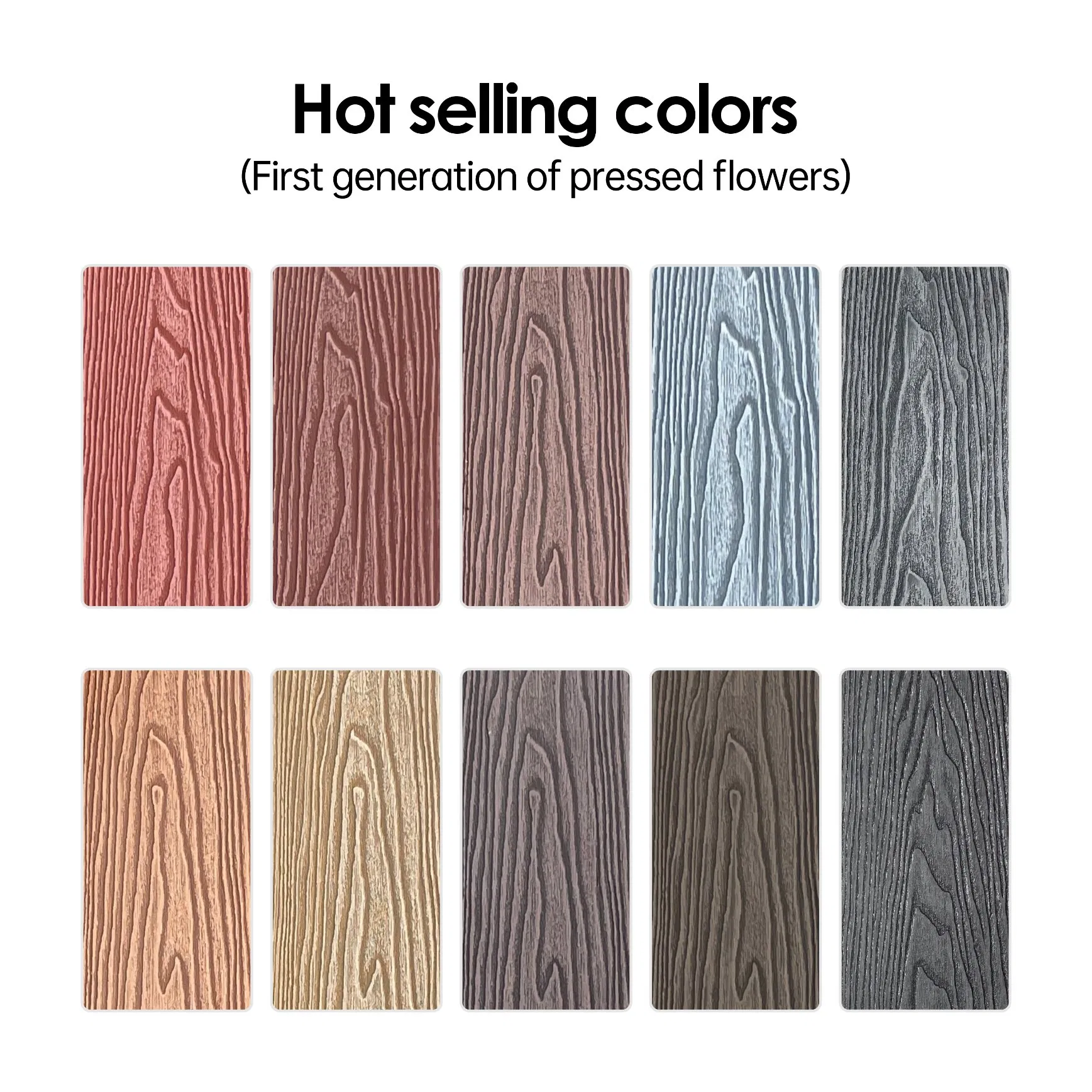 Solid WPC Composite Decking Hot Sale Anti-Corrosion No Fading Outdoor Decking Board for Courtyard