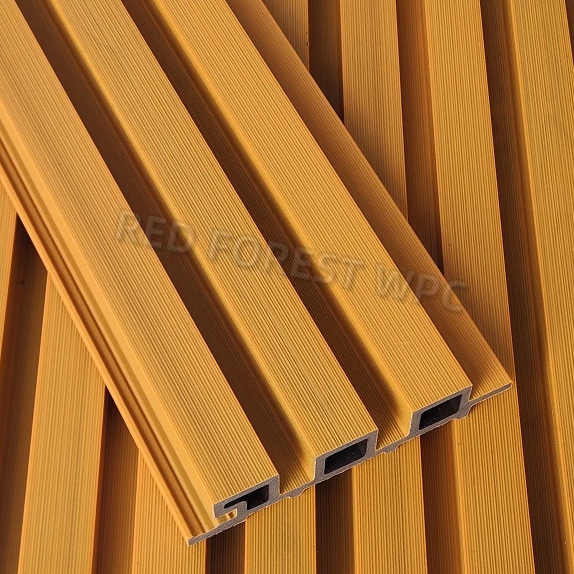 Hot Sell Second Generation Co-Extrusion Wood Plastic Composite WPC Great Wall Panel Decorative Board Garden Terrace Cladding for Outdoor Space
