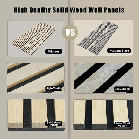 3D Wood WPC Acoustic Slat Wall Panels for Home Decor