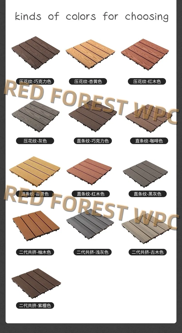 Easy Install Mothproof WPC Tiles for DIY Outdoor Decking
