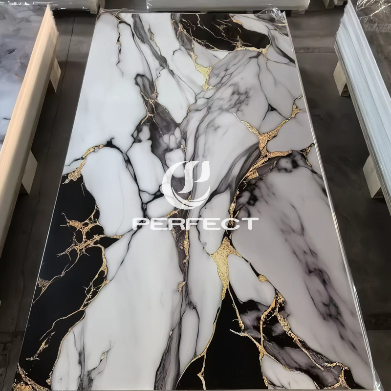 4*8 Feet UV Marble Sheet for Long Lasted Interior PVC Wall Panel Excellent Quality Classical Color and Design Decorative Customized PVC Marble Sheet