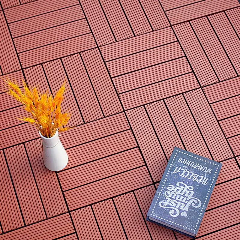 WPC Balcony Decking Tiles Balcony Composite Decking Waterproof/Moistureproof WPC Decking Building Material 300*300mm