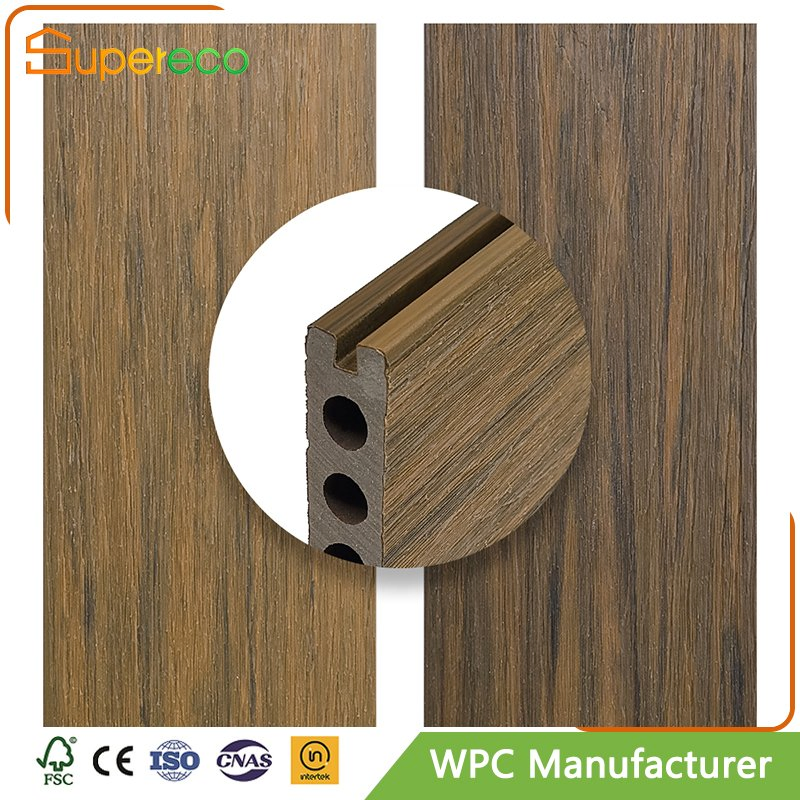 Technology Wood Plastic Composite WPC Hollow Decking Floor for Outdoorweather Resistant
