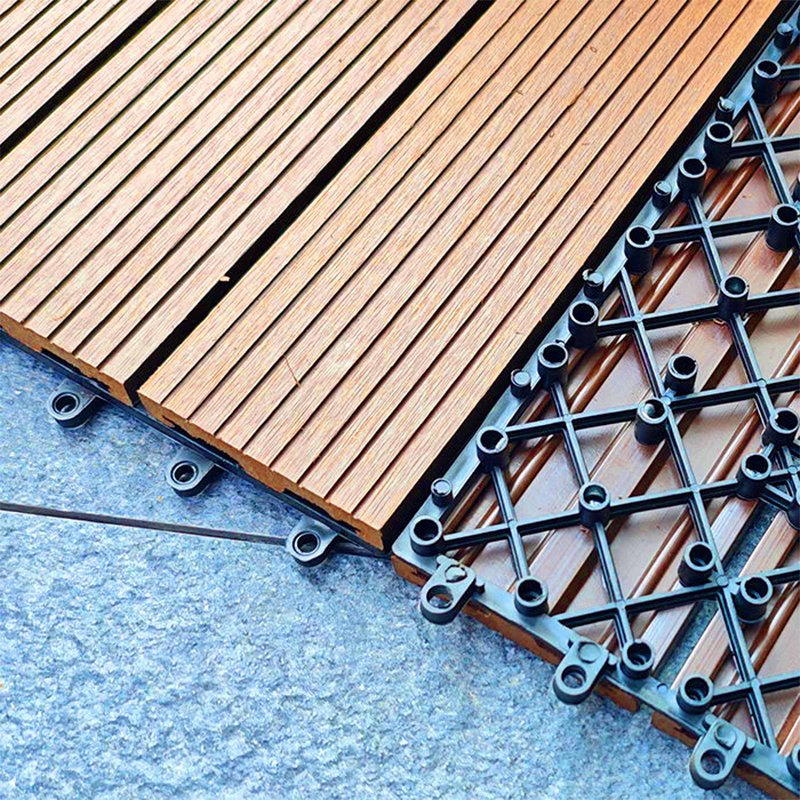 Modern Style Outdoor Garden Balcony Decoration Flooring Interlocking Easy Install WPC DIY Deck Tile Waterproof Anti-UV Composite Deck Tile