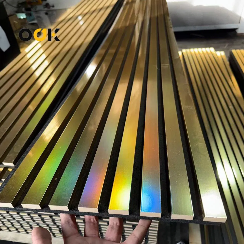 2026 MDF Acoustic Soundproof WPC 3D Slat Wall Panels Interior Decoration Sound-Absorbing Panels Factory Wholesale Price Polyester Fiber Decorative Akupanel