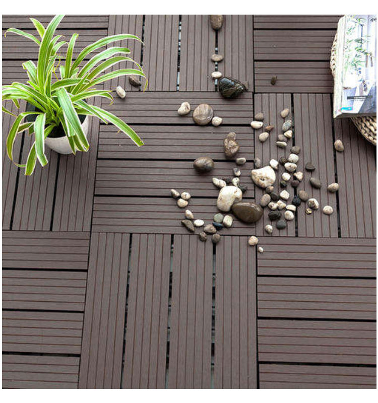 Hot Sale 140X30mm Slotted Solid Anti-Rotten WPC Decking Outdoor Plastic Wood Floor