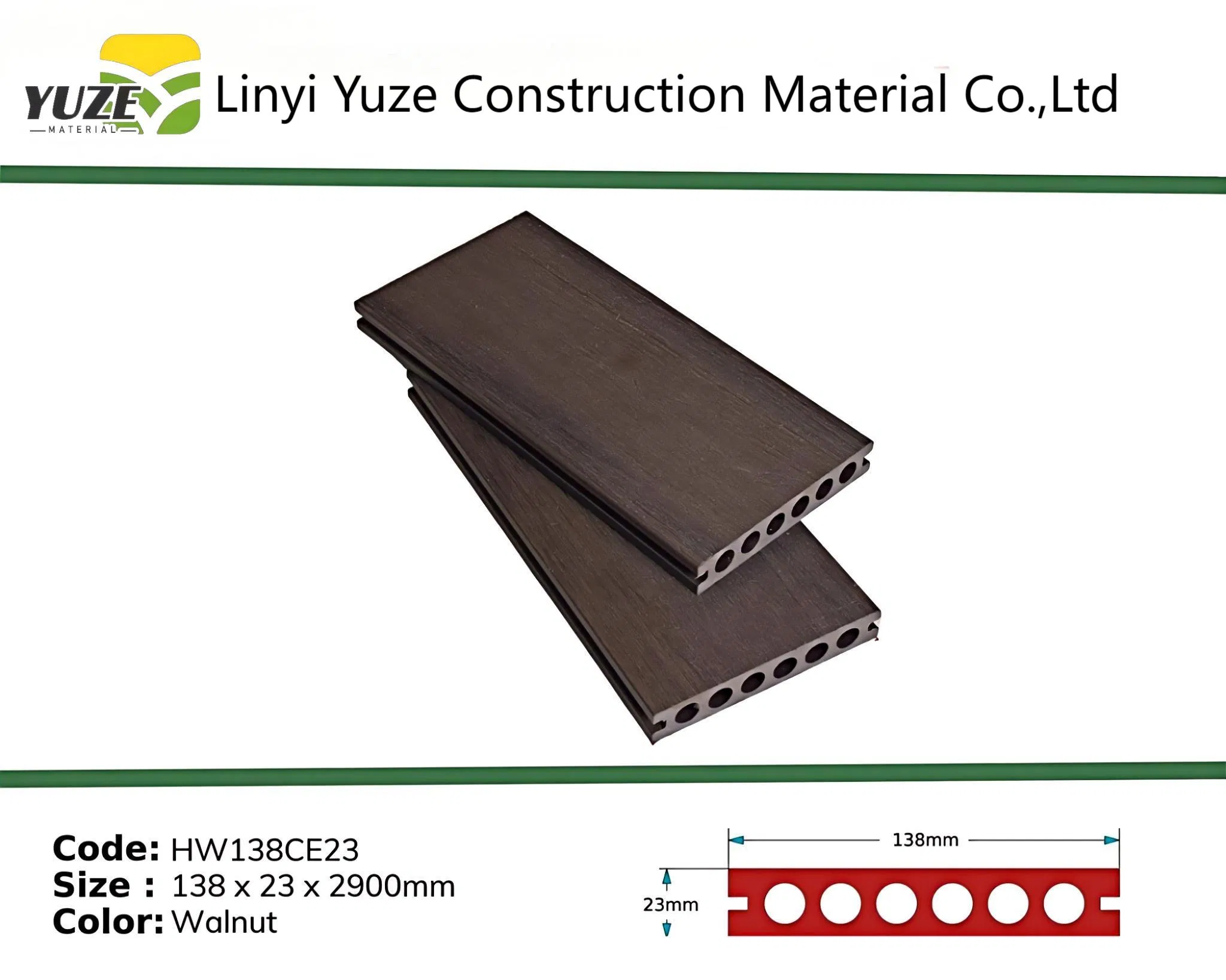 Solid WPC Decking with Strong Load Capacity for Public and Private Spaces