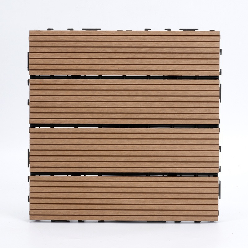 Interlocking Wood Plastic Composite DIY WPC Decking Tiles Board