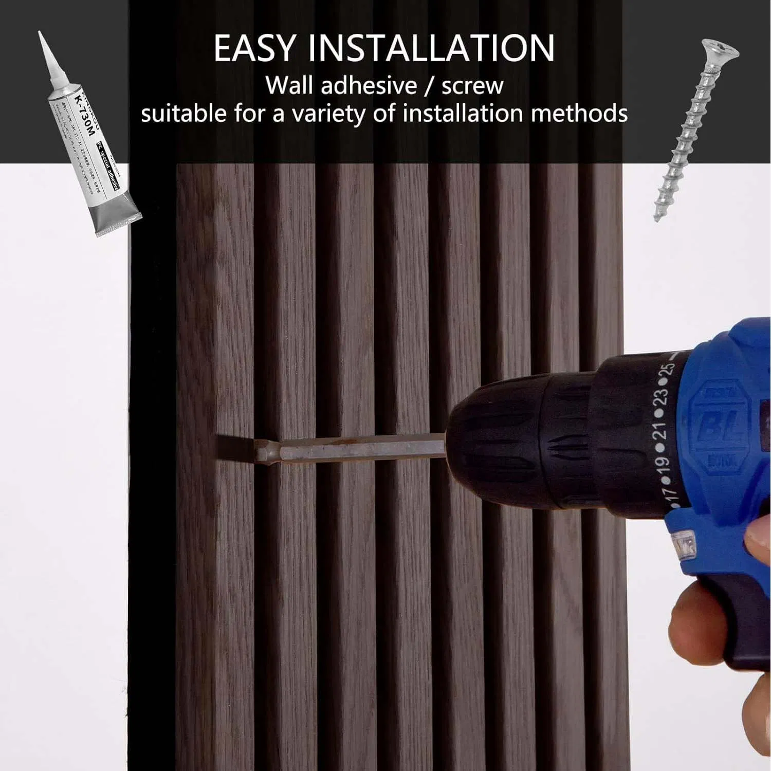 2026 Acoustic Soundproof WPC 3D Slat Wall Panel Interior Decoration Sound-Absorbing Panels Manufacture Price Polyester Fiber Decorative Panel Akupanel