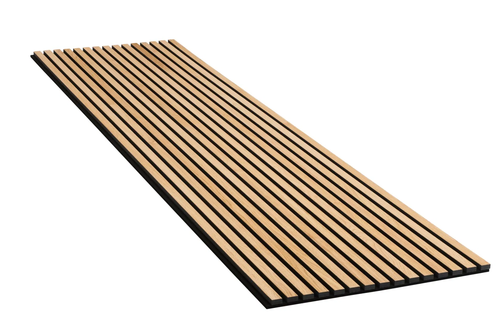 3D Soundproofing Wooden Slats Wall Covering MDF Wood Veneer Pet Acoustic Panel