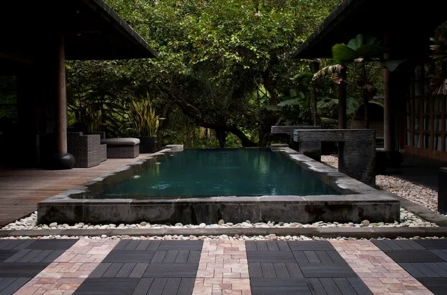 WPC Floor Outdoor Wooden Deck Tiles