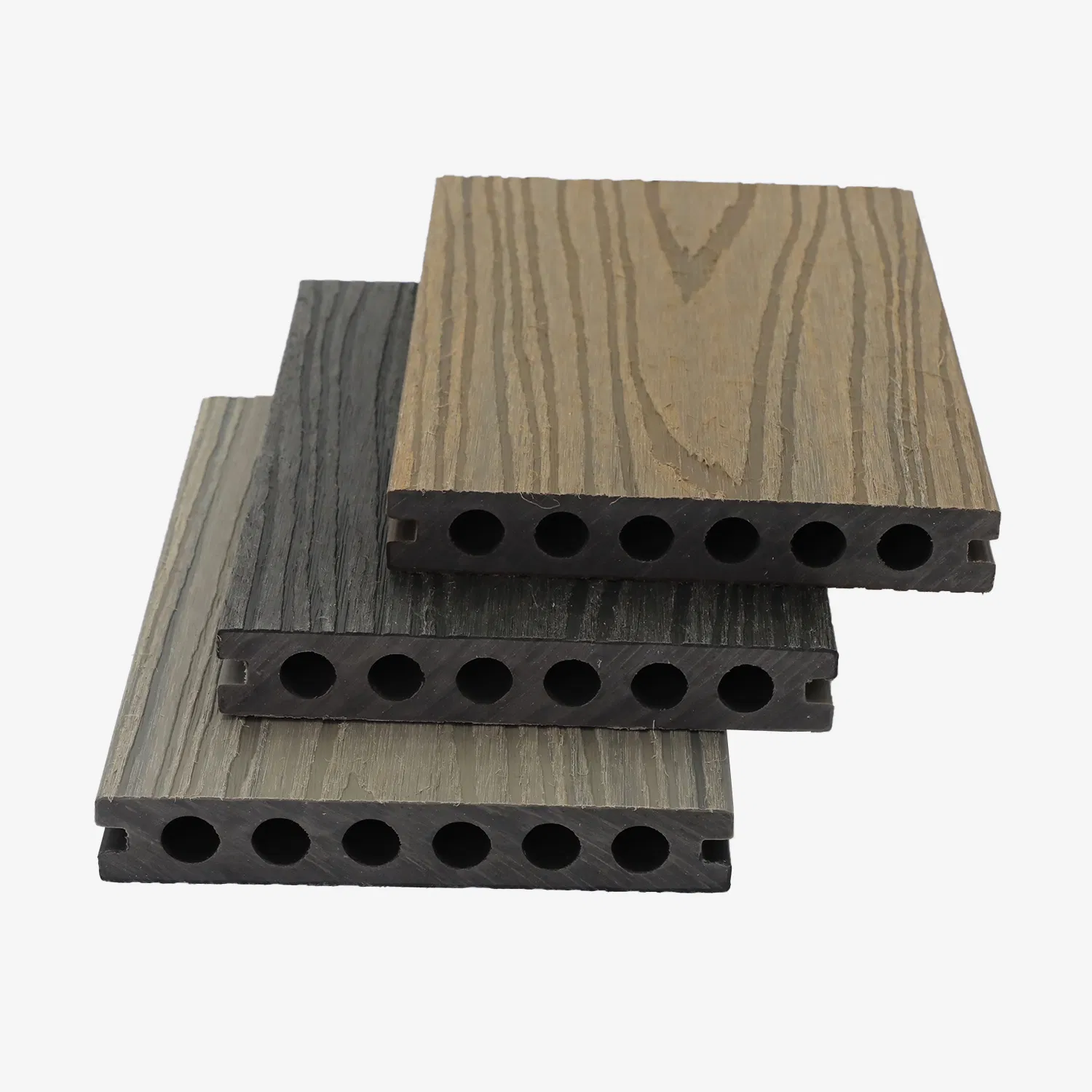 143X22.5mm Maple Walnut Teak Coffee Co-Extrusion 2rd Generation WPC Hollow Decking