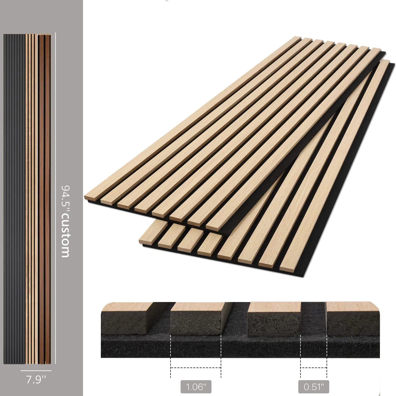 Good Soundproof Akupanel Ceiling Wood Wall Pet Acoustic Wall Panel Slat Wall Panel for Studio Equipment Curved Acoustic Panel Flexible 3D Wall Panel
