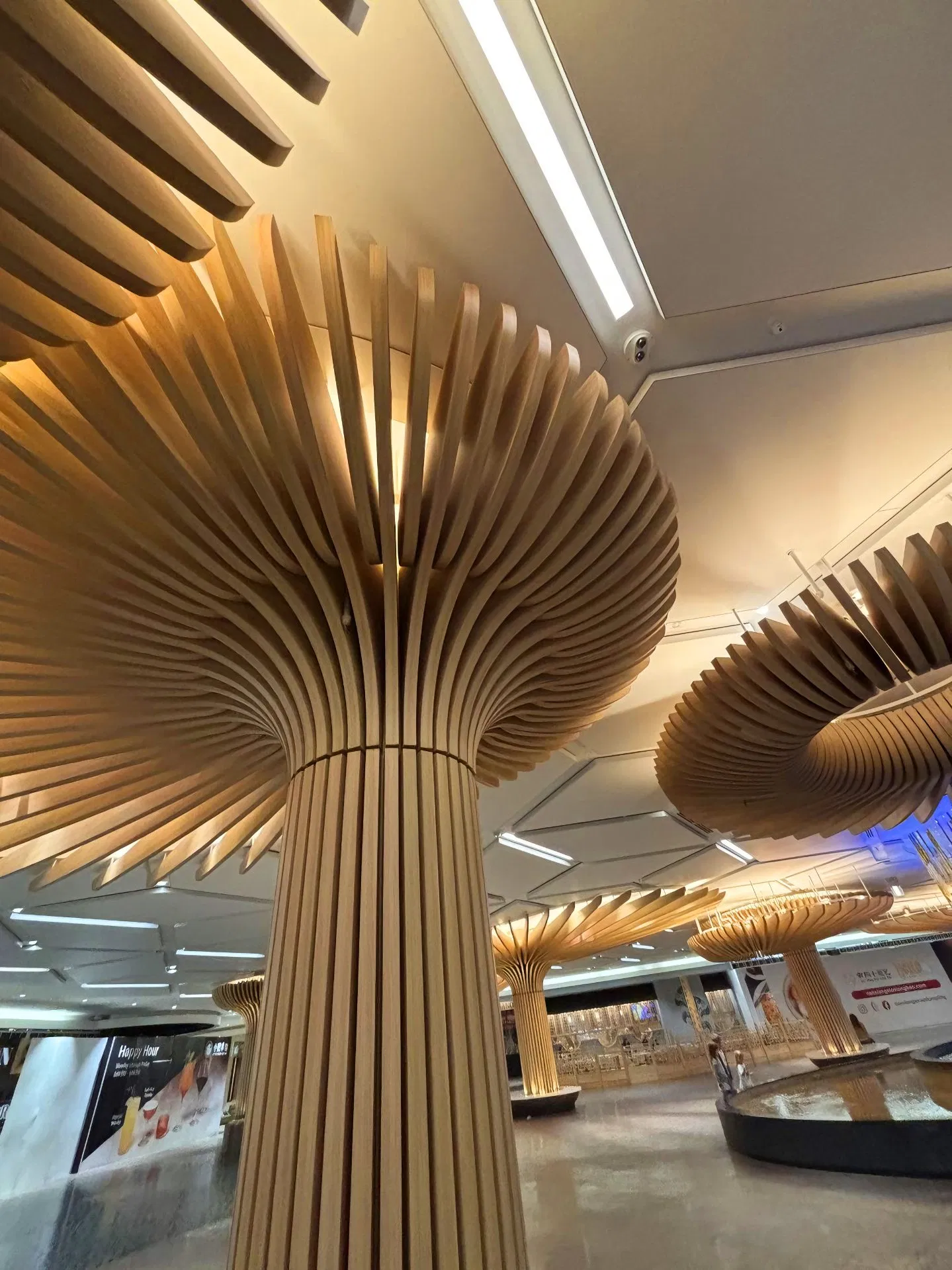 3D Round Art Aluminum Column Wall Facade Custom Metal Panel External Cladding