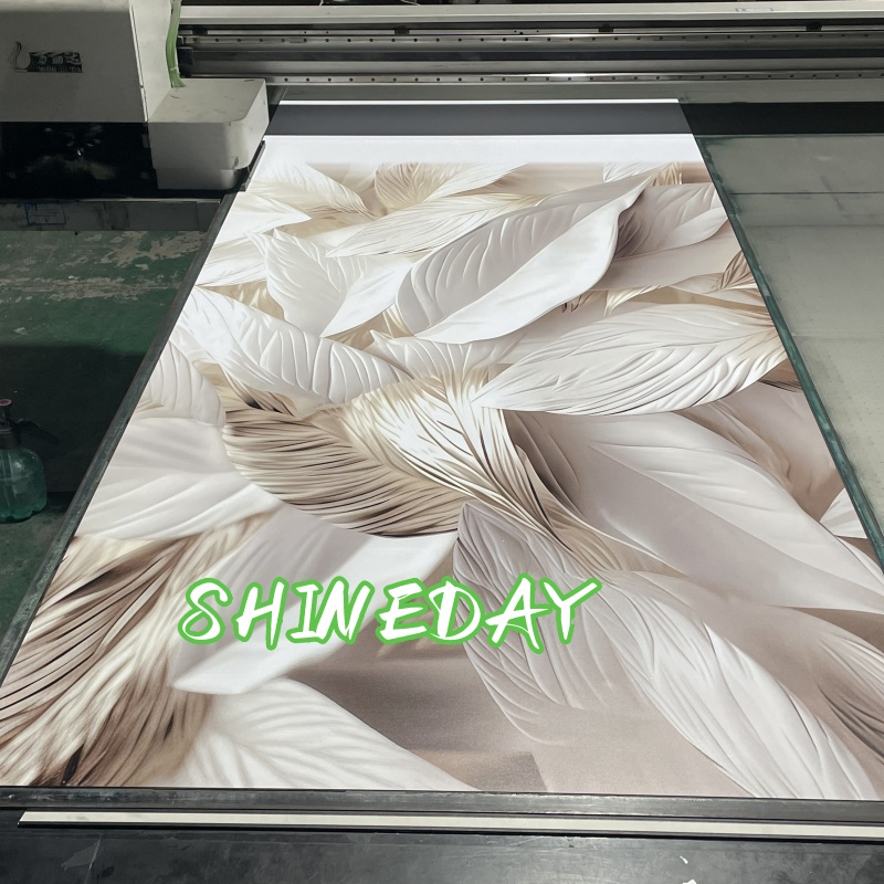 Factory High Glossy Flexible Wall Cladding PVC Panel Gilding UV Marble Sheet for Interior Bathroom Decoration