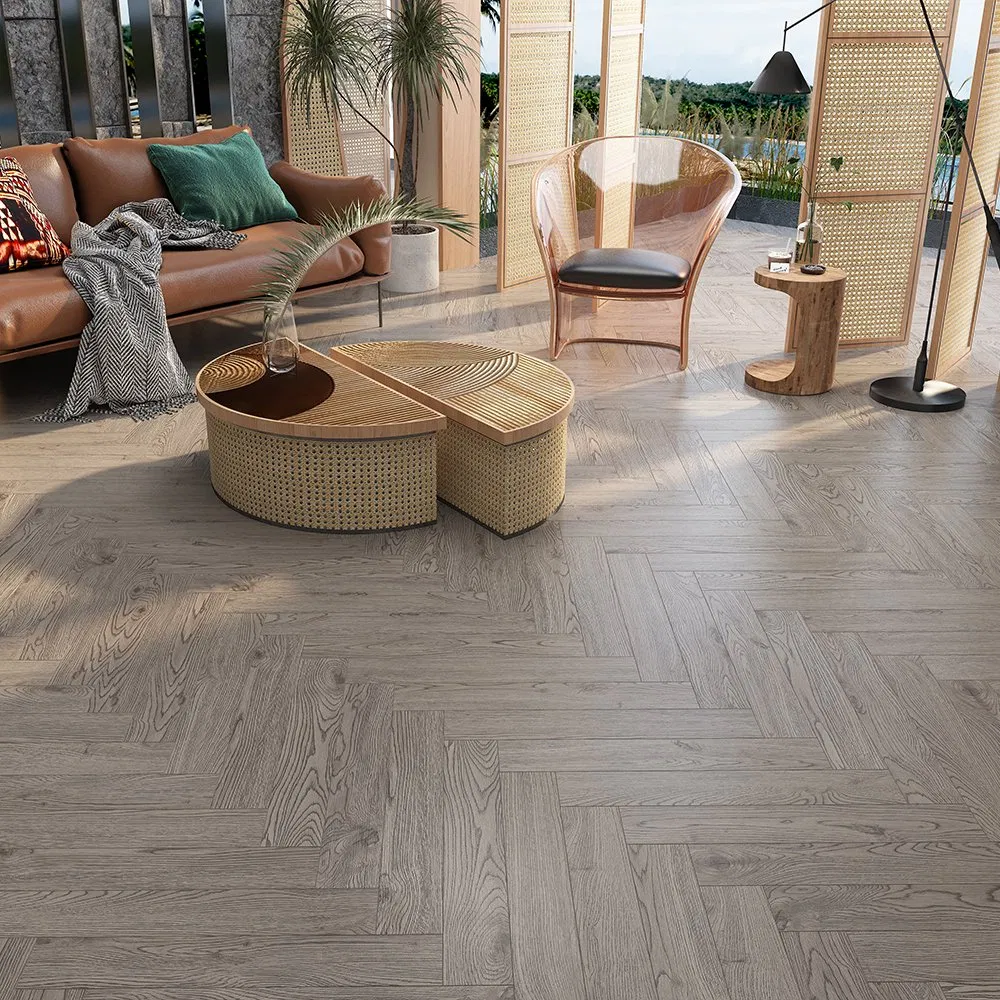 Impact Resistance Waterproof Engineered Wood Plastic Herringbone Parquet Collection Luxury PVC Vinyl Spc Plank Flooring for Living Room/Dining Room/Offices
