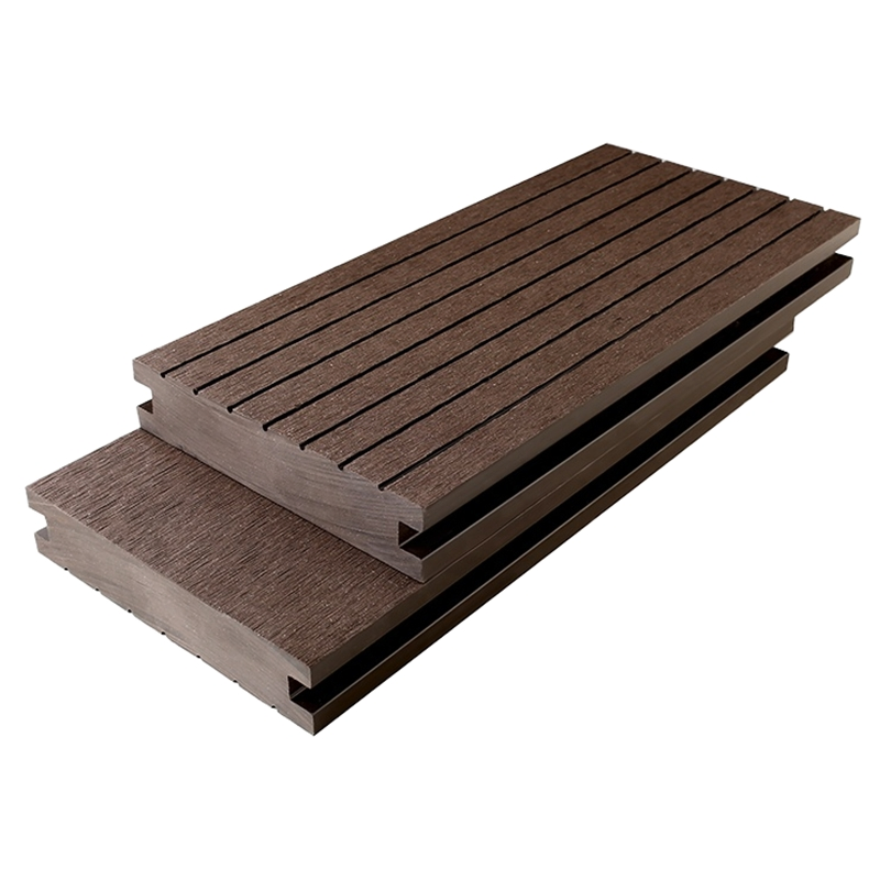 Hot Sale 140X30mm Slotted Solid Anti-Rotten WPC Decking Outdoor Plastic Wood Floor