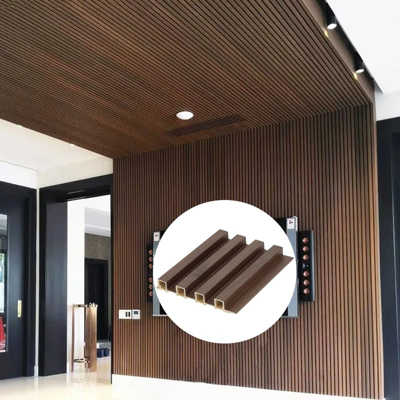 Outdoor Easy Installation Waterproof Anti-Fade Co-Extrusion All Weather Resistant Cladding Panel WPC 3D Wall Panel