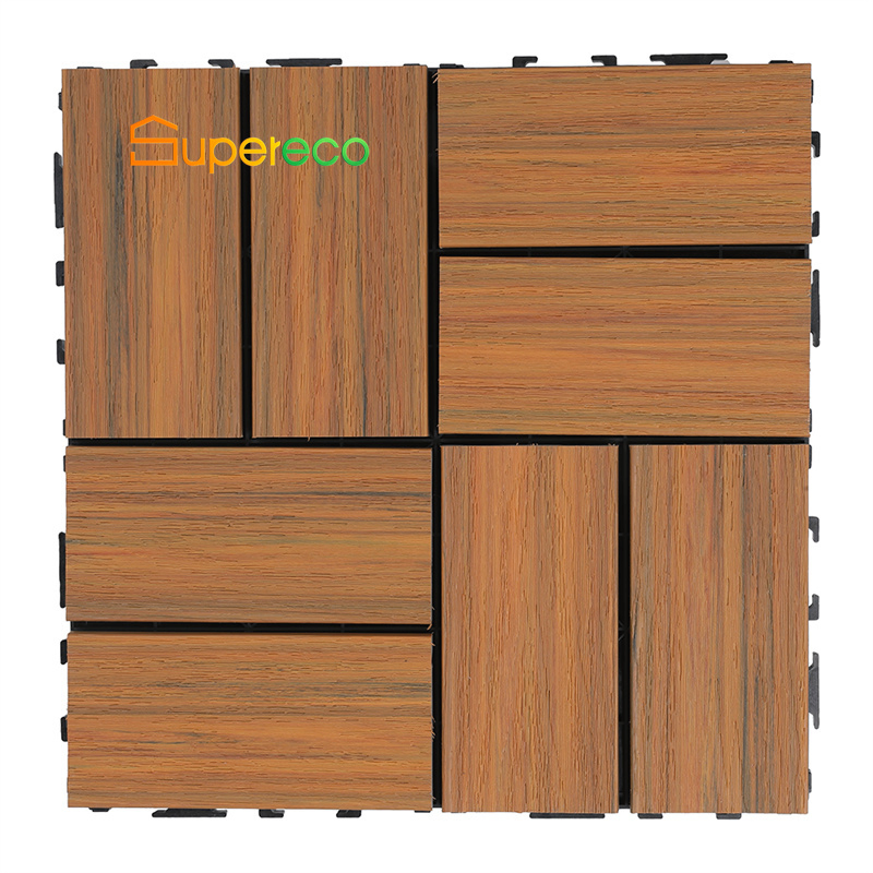Eco WPC Wood Plastic Composite Flooring Decking Tiles Interlocking Decking Tiles