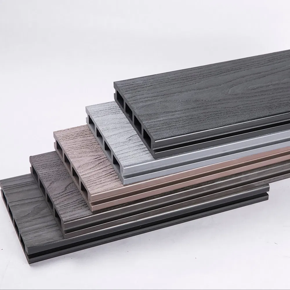 UV-Stable Exterior Solid Waterproof Wooden High Strength CE Certified WPC Wood Plastic Composite Decking of Double Colors