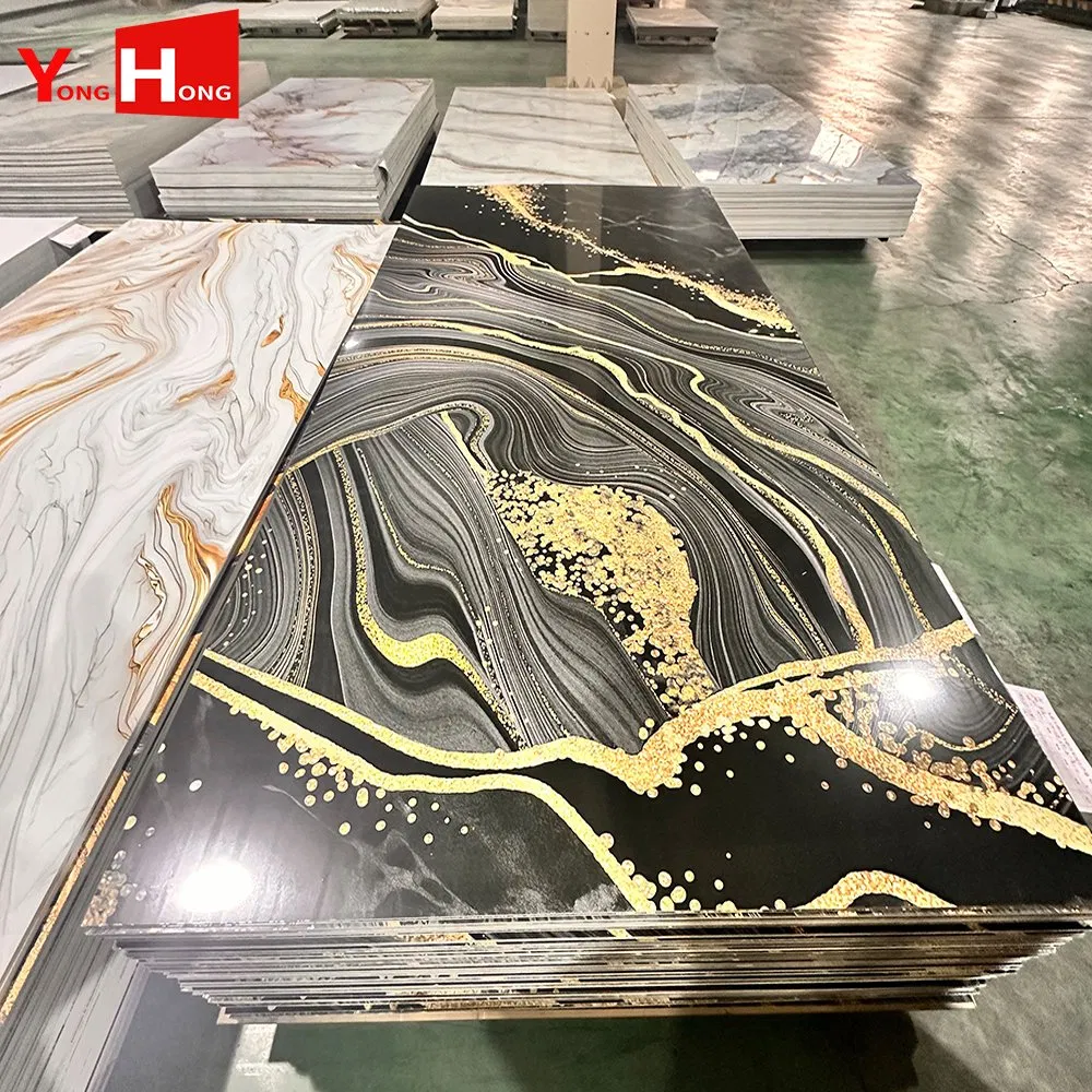 Wholesale Waterproof Interior Decoration Items Plastic 1220mm*2440*3mm 4*8 Laminate UV Board PVC/Spc Marble Sheet Decorative Bathroom Shower Wall Panel