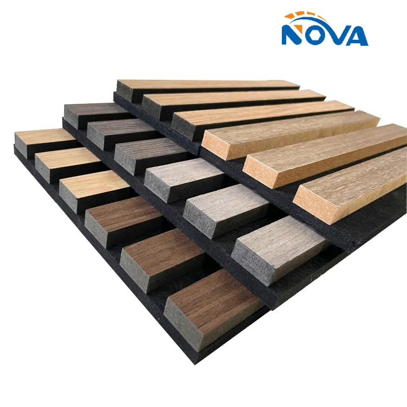 Sound Proof Eco-Friendly Slat Wall Acoustic Eco-Friendly Materials Surface Wooden Slat Acoustic Panels