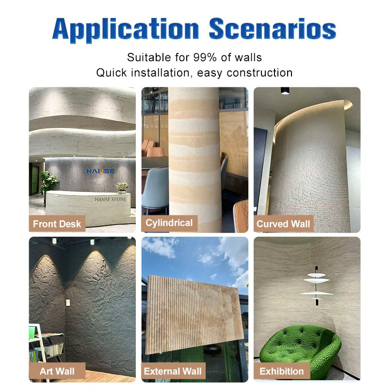 Natural Stone Flexible Clay Brick Wall Tile Veneer Natural Stone Column Pillar Mcm Travertine Tiles of House Exterior