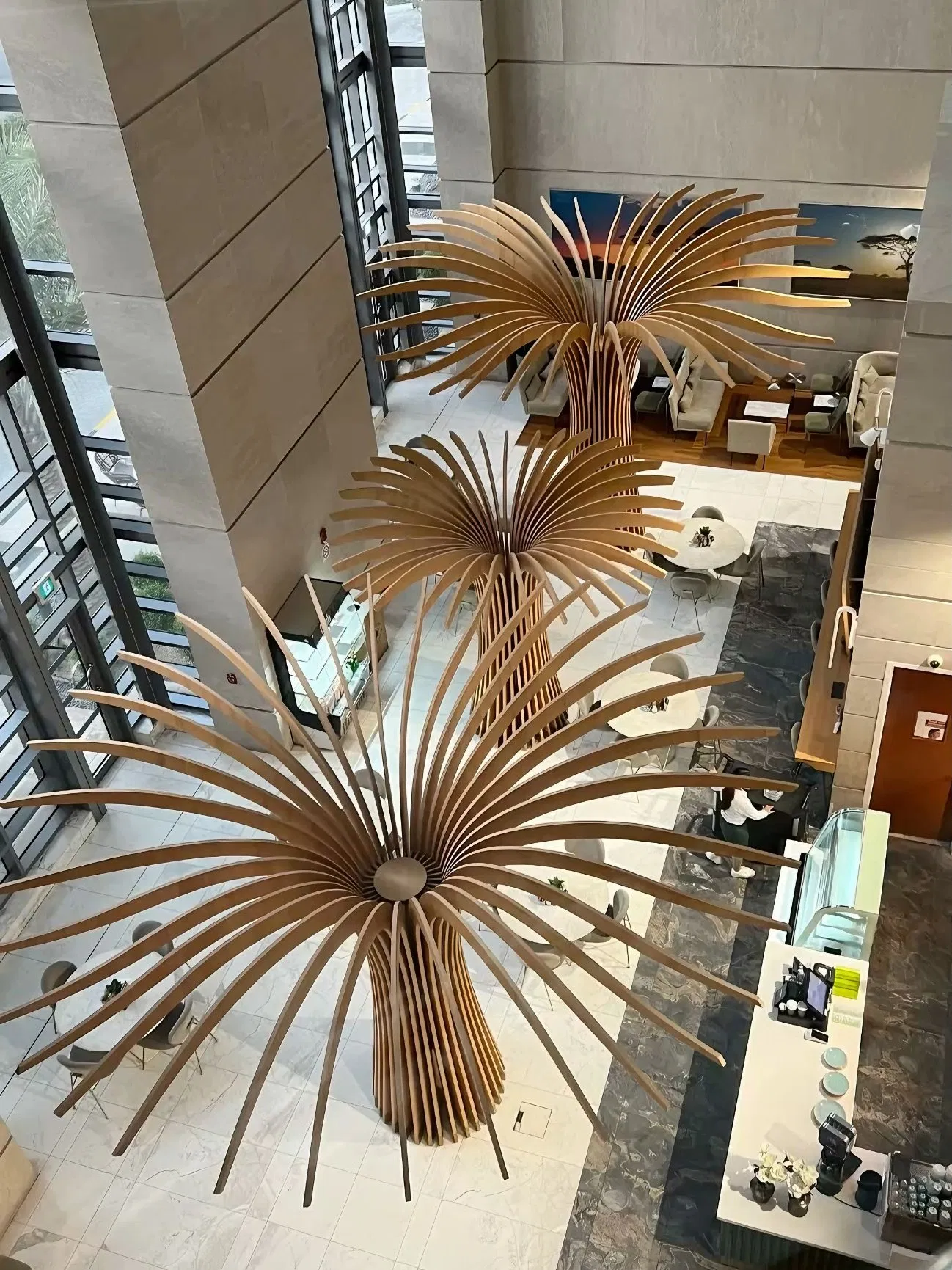 3D Round Art Aluminum Column Wall Facade Custom Metal Panel External Cladding