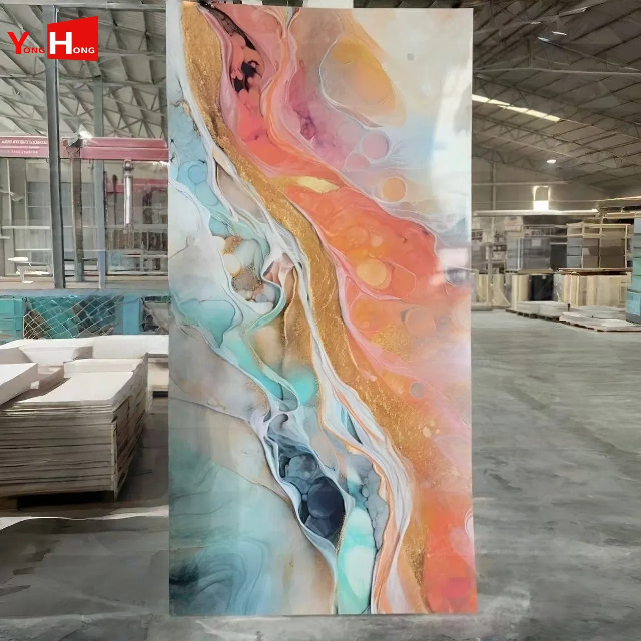 Wholesale Waterproof Interior Decoration Items Plastic 1220mm*2440*3mm 4*8 Laminate UV Board PVC/Spc Marble Sheet Decorative Bathroom Shower Wall Panel