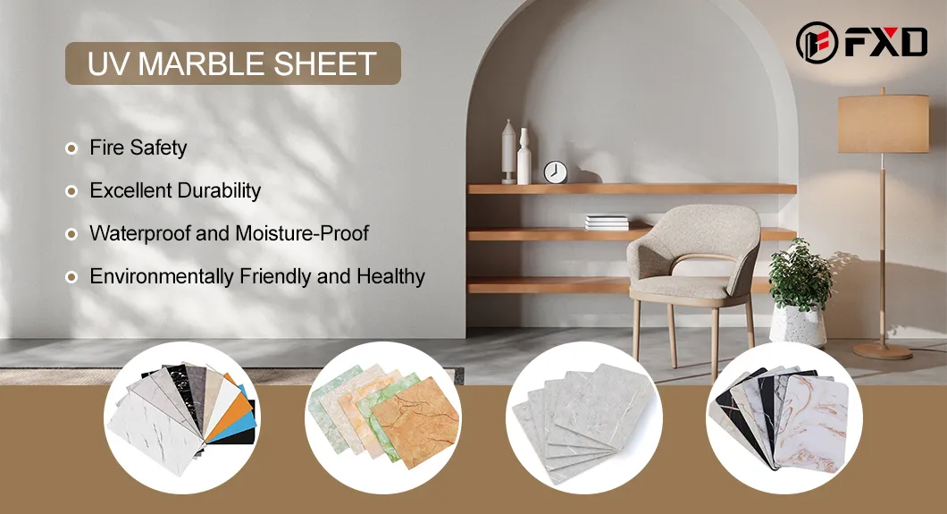 PVC Wall Panel UV Marble Sheet