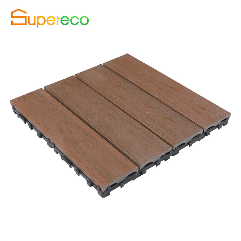 Eco WPC Wood Plastic Composite Flooring Decking Tiles Interlocking Decking Tiles