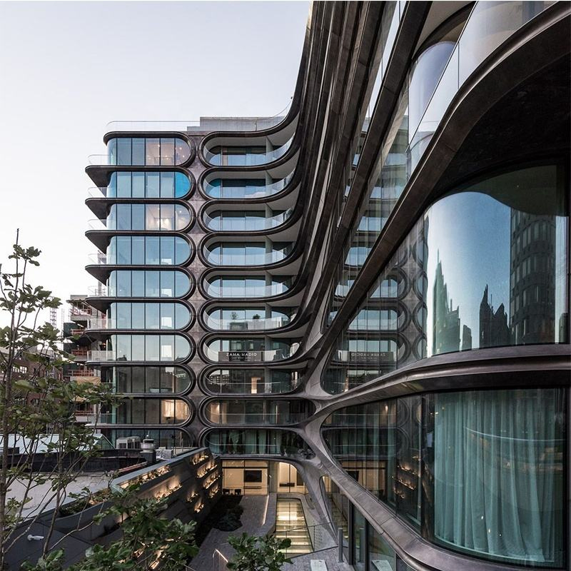 Exterior Laminated Glass Curtain Wall Aluminum Facade Cladding