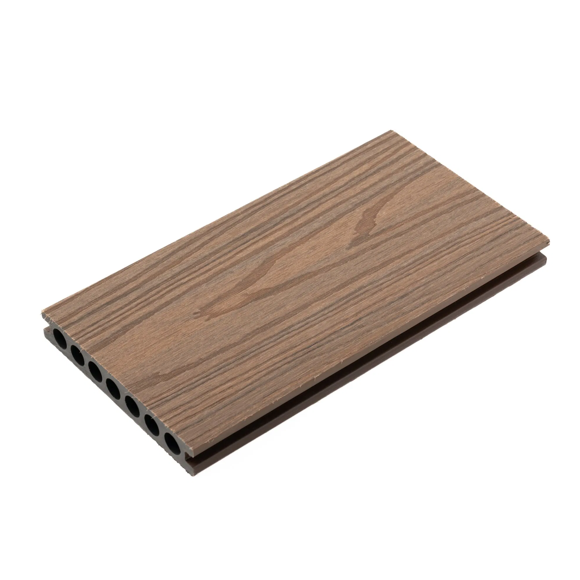 Yard Terrace Patio Flooring Wood Look Co-Extruded HDPE Hollow WPC Decking Composite Planks for Outdoor Use5.9"