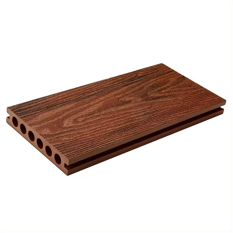 Wood Plastic Composite Decking Wood Grain Capped WPC Decking Hollow WPC Board for Swimming Pool