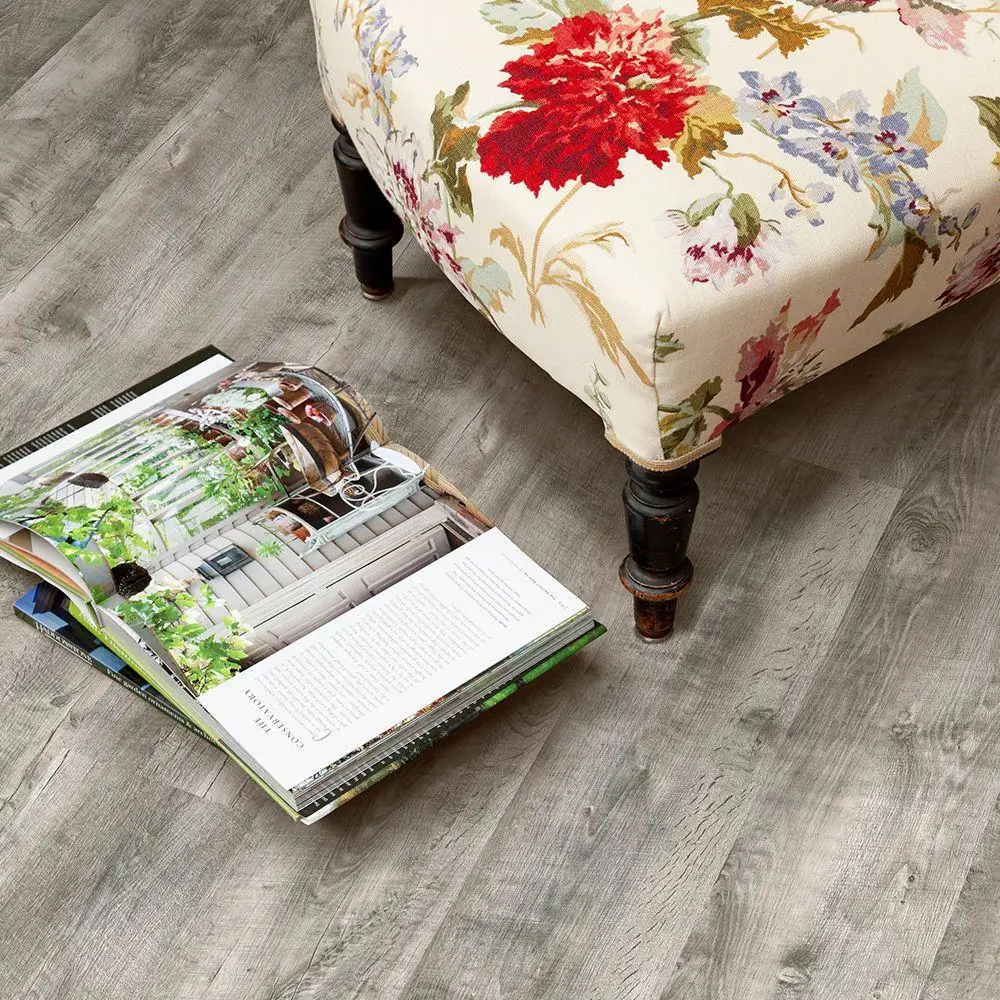 Wooden Waterproof Fireproof Spc Click Vinyl Plank Flooring