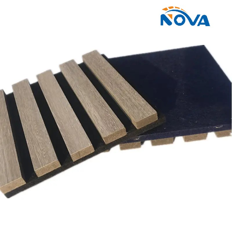 Sound Proof Eco-Friendly Slat Wall Acoustic Eco-Friendly Materials Surface Wooden Slat Acoustic Panels