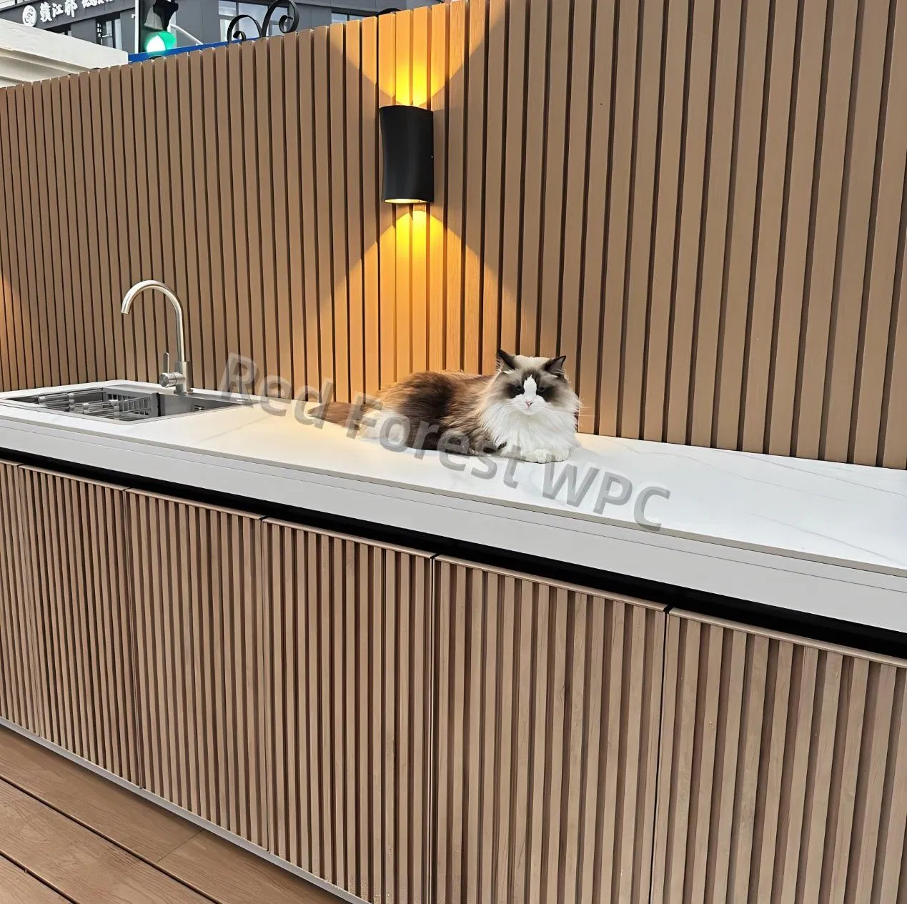 Premium Wood Plastic Composite WPC Great Wall Panel Second Generation Co-Extrusion Decorative Board Cladding for Outdoor Space Garden