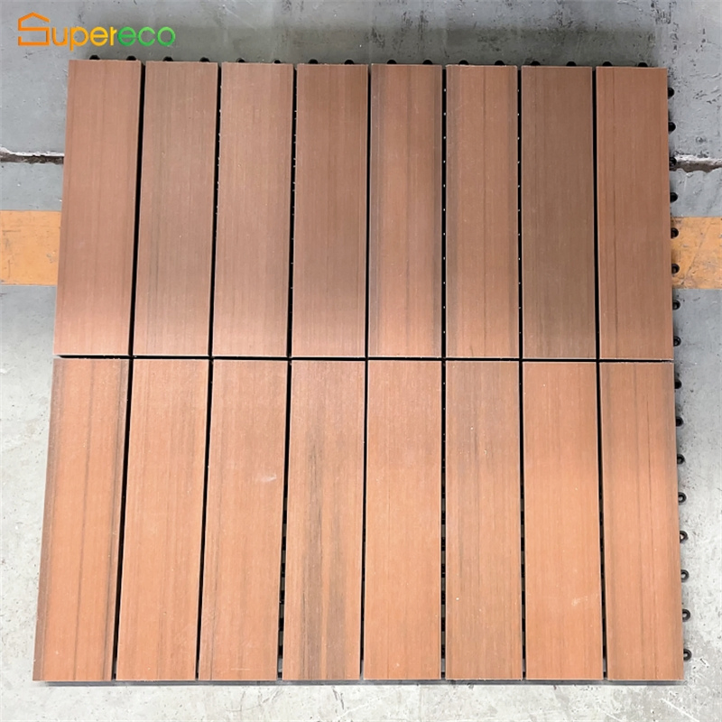 Eco WPC Wood Plastic Composite Flooring Decking Tiles Interlocking Decking Tiles