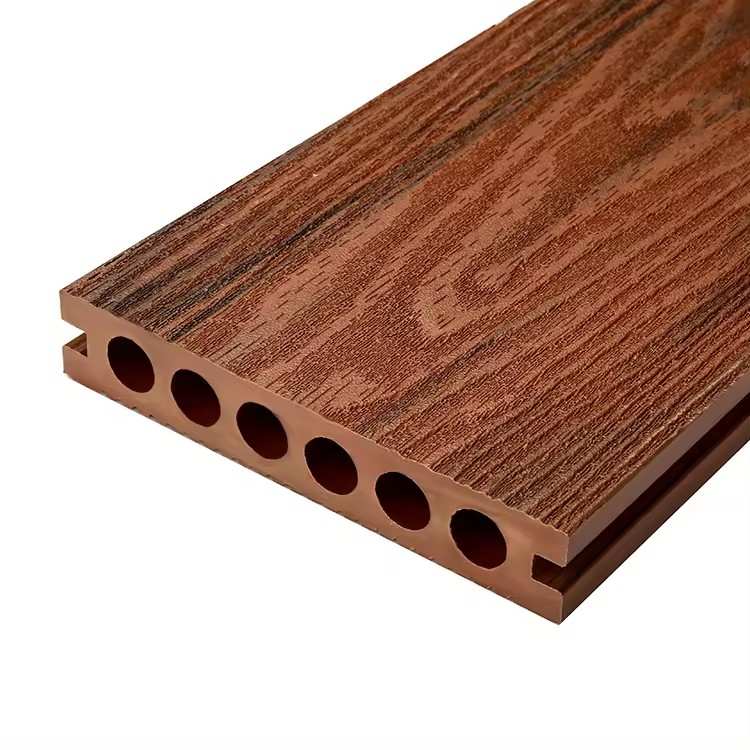 Wood Plastic Composite Decking Wood Grain Capped WPC Decking Hollow WPC Board for Swimming Pool