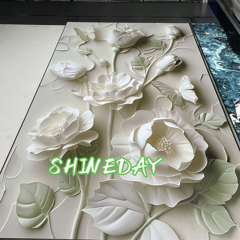 Factory High Glossy Flexible Wall Cladding PVC Panel Gilding UV Marble Sheet for Interior Bathroom Decoration
