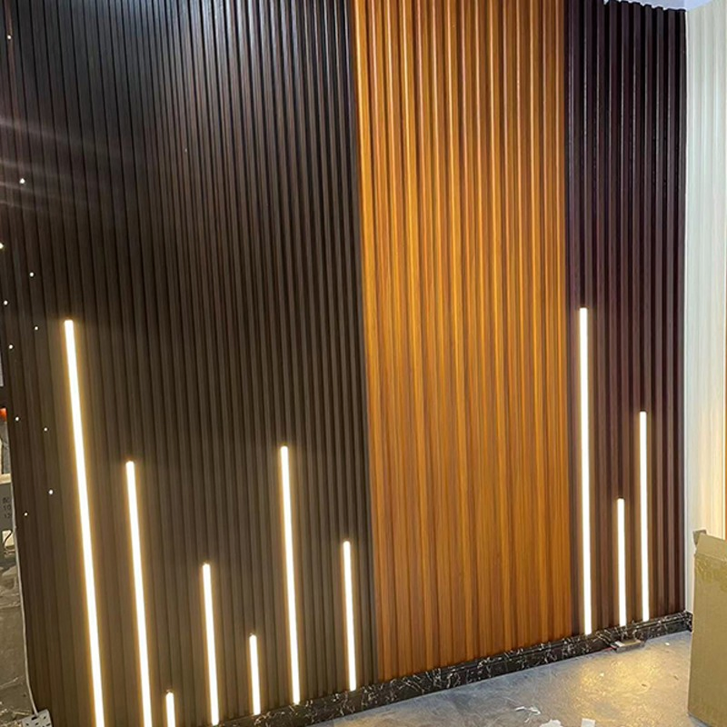 Outdoor Decorative Courtyard WPC Wall Cladding Design Co-Extrusion Panel Exterior Wall Panel WPC Ceiling Panels