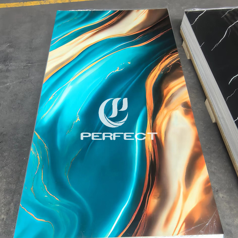 White High-Quality 1220*2440 mm Waterproof, Moisture-Proof, Scratch-Resistant, Easy-to-Clean UV/PVC Marble Sheet, Suitable for Bathroom Use.