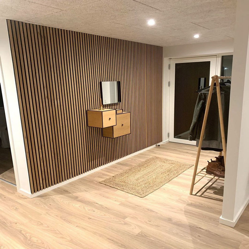 Easy-to-Install MDF Acoustic Wood Slat Wall Panels for Room Stadium