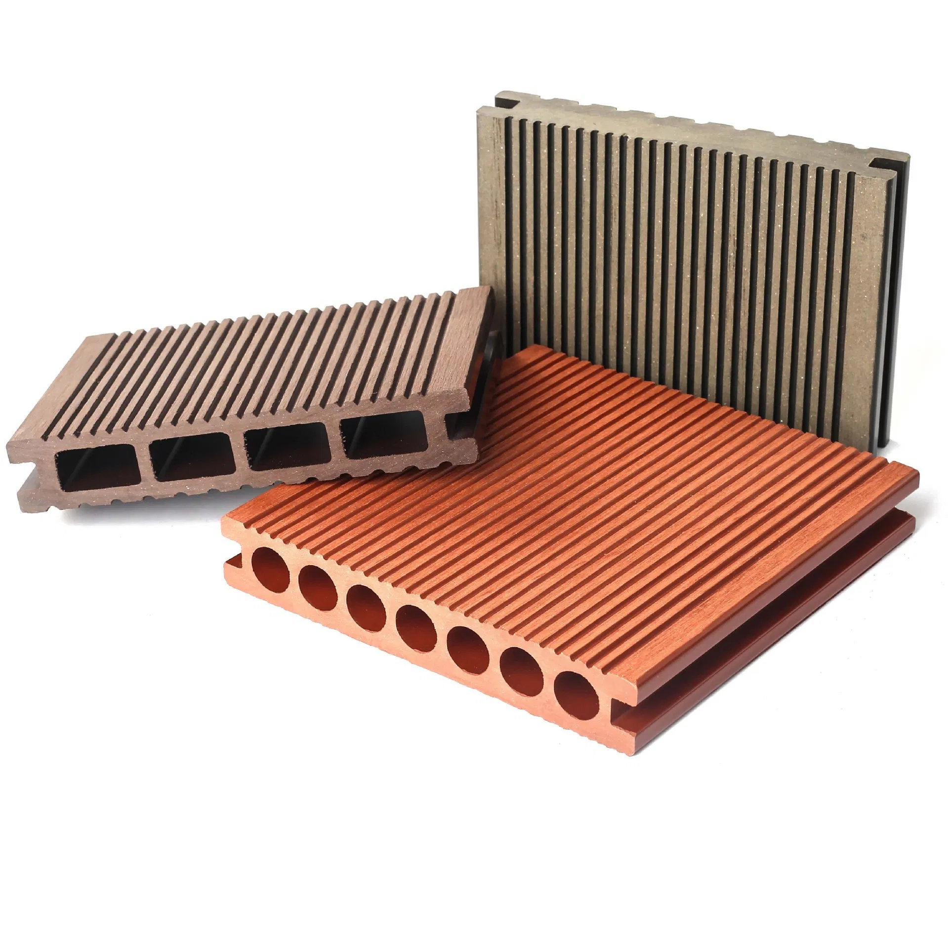 Outdoor Wood Plastic Composite Decking Hollow WPC Flooring Wood Plastic Composite Decking