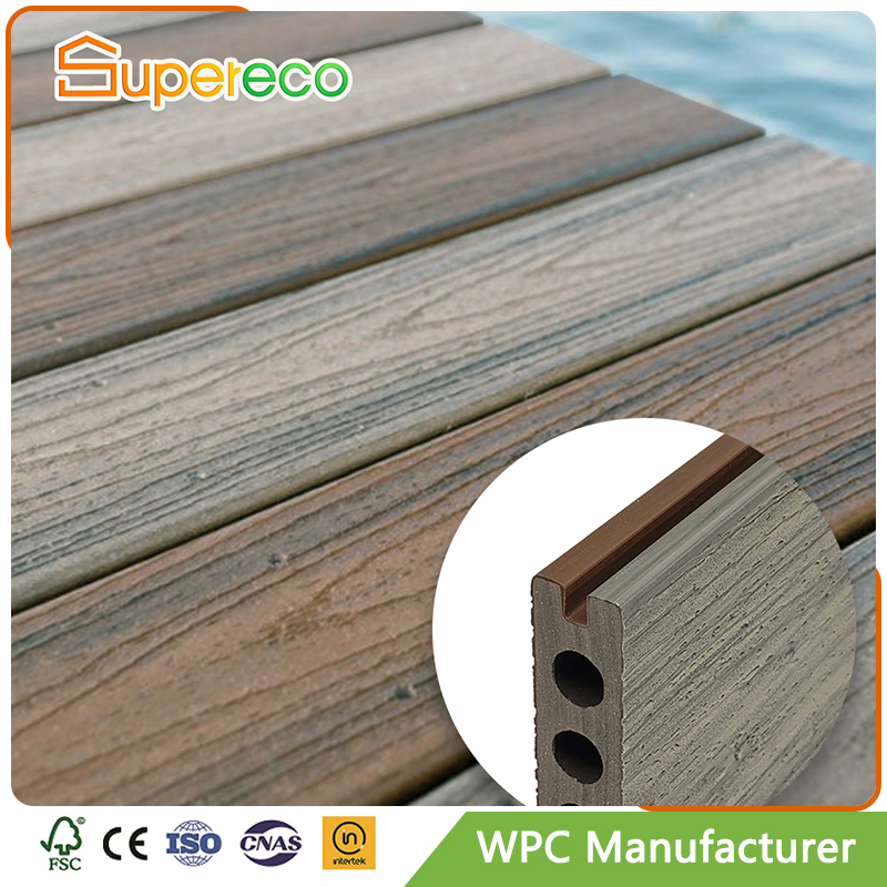 Technology Wood Plastic Composite WPC Hollow Decking Floor for Outdoorweather Resistant