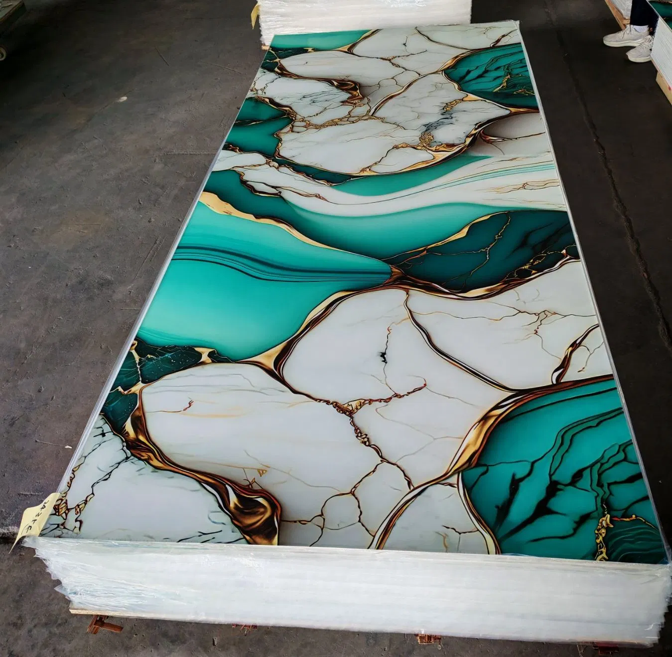 Decoration Waterproof PVC Marble Sheet for Bathroom with High Glossy Wallboard