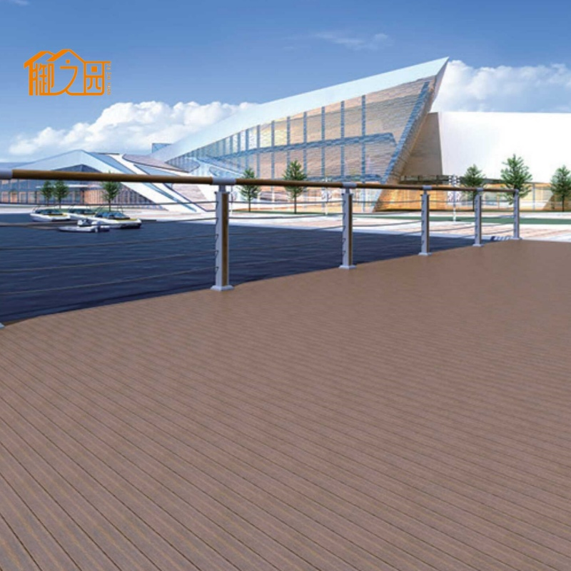 UV-Stable Exterior Solid Waterproof Aluminum Alloy Outdoor Floor High Strength WPC Wood Plastic Composite Decking of Double Colors